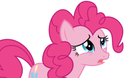 Size: 5066x3163 | Tagged: safe, artist:sketchmcreations, pinkie pie, daring done?, g4, open mouth, simple background, transparent background, unsure, vector