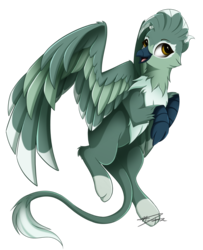Size: 1024x1262 | Tagged: safe, artist:mindlesssketching, oc, oc only, oc:gabitha, griffon, female, simple background, solo, transparent background