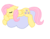 Size: 871x686 | Tagged: safe, artist:mieuun, fluttershy, pegasus, pony, g4, cloud, eyes closed, female, folded wings, mare, prone, simple background, sleeping, smiling, solo, transparent background