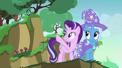 Size: 1280x720 | Tagged: safe, screencap, starlight glimmer, trixie, pony, unicorn, g4, to change a changeling