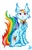 Size: 2046x3149 | Tagged: safe, artist:liaaqila, rainbow dash, cat, g4, cutie mark, element of loyalty, female, high res, jewelry, looking at you, necklace, simple background, solo, traditional art, white background