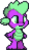 Size: 84x147 | Tagged: safe, artist:biel56789, derpibooru exclusive, spike, dragon, g4, animated, animated png, baby, baby dragon, blinking, cute, fangs, male, pixel art, simple background, solo, spikabetes, tail wag, transparent background