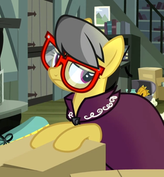 Size: 446x480 | Tagged: safe, screencap, a.k. yearling, daring do, pony, daring done?, g4, cute, female, glasses, solo