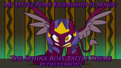 Size: 1920x1080 | Tagged: safe, artist:dashiemlpfim, artist:dashiesparkle, the sphinx, sphinx, daring done?, g4, cute, egyptian, female, sphinxdorable, title drop