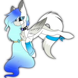 Size: 2048x2048 | Tagged: safe, artist:umiimou, oc, oc only, oc:sapphire, pegasus, pony, choker, female, high res, mare, simple background, solo, spiked choker, transparent background