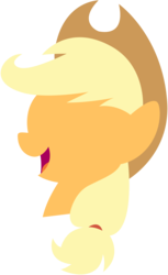 Size: 1525x2500 | Tagged: safe, artist:caliazian, applejack, earth pony, pony, g4, bust, cowboy hat, female, hat, lineless, mare, open mouth, portrait, simple, simple background, solo, transparent background