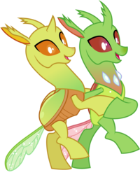 Size: 3001x3750 | Tagged: safe, artist:cloudy glow, arista, clypeus, changedling, changeling, g4, to change a changeling, .ai available, background changeling, dancing, high res, open mouth, simple background, smiling, swing dancing, transparent background, vector