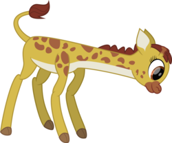 Size: 1300x1080 | Tagged: safe, artist:iknowpony, clementine, giraffe, g4, .svg available, female, hooves, simple background, smiling, solo, transparent background, vector