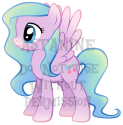 Size: 530x536 | Tagged: safe, artist:petraea, oc, oc only, oc:prism song, pegasus, pony, adoptable, female, mare, obtrusive watermark, simple background, solo, transparent background, vector, watermark