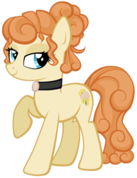 Size: 1024x1324 | Tagged: safe, artist:petraea, oc, oc only, oc:primrose, earth pony, pony, choker, female, mare, raised hoof, simple background, solo, transparent background, vector