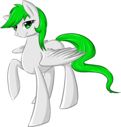 Size: 1219x1277 | Tagged: safe, artist:violentdreamsofmine, oc, oc only, oc:emerald thunder, pegasus, pony, female, mare, raised hoof, simple background, solo, transparent background