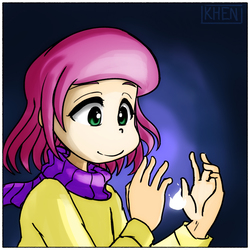 Size: 850x850 | Tagged: safe, artist:kprovido, fluttershy, human, g4, clothes, female, humanized, scarf, smiling, solo