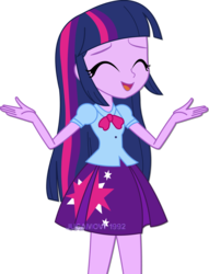 Size: 1600x2092 | Tagged: safe, artist:jucamovi1992, twilight sparkle, equestria girls, g4, clothes, cute, eyes closed, female, open mouth, simple background, skirt, solo, transparent background, twilight sparkle (alicorn), twilight sparkle's skirt