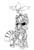 Size: 524x776 | Tagged: safe, artist:wwredgrave, oc, oc only, oc:pyrelight, oc:steelhooves, balefire phoenix, bird, earth pony, phoenix, pony, fallout equestria, armor, black and white, chibi, cute, fallout, grayscale, lineart, male, monochrome, power armor, simple background, sketch, steel ranger, white background