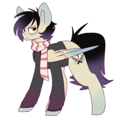 Size: 1488x1440 | Tagged: safe, artist:despotshy, oc, oc only, oc:desell, pegasus, pony, bags under eyes, clothes, male, scarf, simple background, solo, stallion, sweater, transparent background