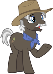 Size: 3668x5090 | Tagged: safe, artist:kevinerino, burnt oak, earth pony, pony, g4, the perfect pear, absurd resolution, hat, male, simple background, solo, stallion, transparent background, vector