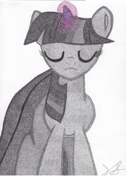 Size: 936x1307 | Tagged: safe, artist:thestipplebrony, twilight sparkle, g4, female, pointillism, solo, stippling, traditional art