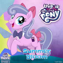 Size: 1080x1080 | Tagged: safe, oc, oc only, oc:artabana, oc:summer bloom, earth pony, pony, g4, my little pony: the movie, bow, bowtie, female, hair bow, mare, mlp movie pony maker, solo, tail bow