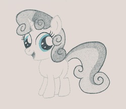 Size: 3140x2712 | Tagged: safe, artist:thestipplebrony, sweetie belle, g4, female, filly, high res, pointillism, solo, stippling, traditional art
