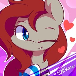 Size: 500x500 | Tagged: safe, artist:dshou, oc, oc only, oc:ponepony, clothes, cute, flirting, looking at you, one eye closed, socks, striped socks, wink