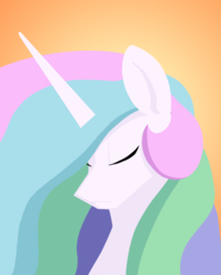 Size: 1158x1439 | Tagged: dead source, safe, artist:greyscaleart, princess celestia, pony, g4, bust, eyes closed, female, portrait, solo