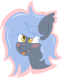 Size: 1281x1608 | Tagged: safe, artist:plone, oc, oc only, oc:panne, bat pony, simple background, tongue out, transparent background, vector