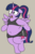 Size: 641x981 | Tagged: safe, artist:andelai, twilight sparkle, alicorn, semi-anthro, g4, arm hooves, belly, belly button, bra on pony, chubby, clothes, exercise, fat, female, ponytail, simple background, solo, sports bra, tongue out, twilard sparkle, twilight sparkle (alicorn), workout outfit