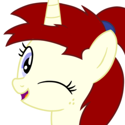 Size: 1000x1000 | Tagged: safe, artist:toyminator900, oc, oc only, oc:silver draw, pony, unicorn, bust, portrait, simple background, smiling, solo, transparent background