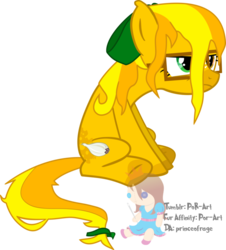 Size: 850x940 | Tagged: safe, artist:princeofrage, oc, oc only, oc:sunshine sprout, plushie, sad, simple background, solo, transparent background, wet mane