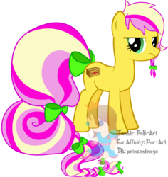 Size: 751x797 | Tagged: safe, artist:princeofrage, oc, oc only, oc:strawberry b!tchcake, bow, hair bow, irony, plushie, ponysona, simple background, solo, tail bow, transparent background