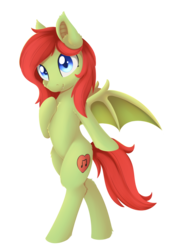 Size: 1024x1397 | Tagged: safe, artist:dusthiel, oc, oc only, oc:melody heartsong, bat pony, pony, bipedal, cute, female, mare, simple background, solo, transparent background