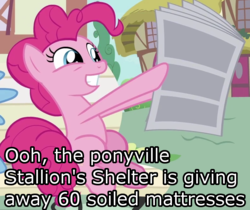 Size: 791x665 | Tagged: safe, edit, edited screencap, screencap, pinkie pie, rainbow dash, daring done?, g4, my little pony: friendship is magic, cropped, image macro, male, meme, newspaper, the simpsons