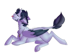 Size: 1200x901 | Tagged: safe, artist:cinnamonsparx, oc, oc only, oc:ghost, alicorn, pony, male, prone, simple background, solo, stallion, transparent background
