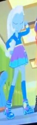 Size: 148x495 | Tagged: safe, screencap, trixie, equestria girls, g4, my little pony equestria girls: better together, overpowered (equestria girls), cropped, eyes closed, photo