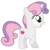 Size: 940x940 | Tagged: safe, artist:j-pinkie, sweetie belle, pony, unicorn, g4, female, filly, ms paint, open mouth, raised hoof, simple background, solo, the cmc's cutie marks, transparent background, vector