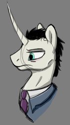 Size: 467x828 | Tagged: safe, artist:stormer, pony, bust, clothes, g-man, half-life, necktie, ponified, portrait, sketch, solo, suit