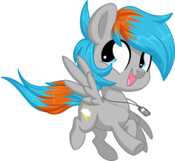 Size: 1024x939 | Tagged: safe, artist:kellythedrawinguni, oc, oc only, oc:shade flash, pegasus, pony, chibi, colt, dog tags, male, simple background, solo, transparent background