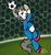 Size: 3335x3583 | Tagged: safe, artist:sugaryviolet, oc, oc only, oc:short fuse, pony, semi-anthro, clothes, commission, football, high res, male, shoes, solo, sports