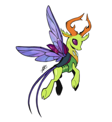 Size: 2000x2166 | Tagged: safe, artist:hexfloog, thorax, changedling, changeling, g4, high res, king thorax, male, simple background, solo, transparent background