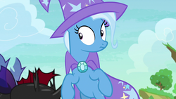Size: 1280x720 | Tagged: safe, screencap, pharynx, trixie, changeling, pony, g4, to change a changeling