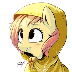 Size: 3400x3400 | Tagged: safe, artist:alts-art, oc, oc only, pony, high res, raincoat, smiling, solo