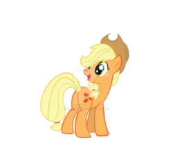 Size: 1024x990 | Tagged: safe, artist:choccymilkshake, applejack, earth pony, pony, g4, butt, female, plot, simple background, solo, transparent background, watermark