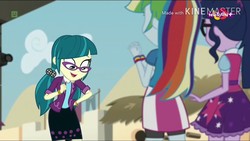 Size: 1280x720 | Tagged: safe, screencap, juniper montage, rainbow dash, sci-twi, twilight sparkle, equestria girls, equestria girls specials, g4, my little pony equestria girls: movie magic, teletoon