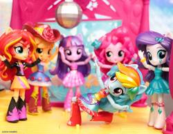 Size: 1080x836 | Tagged: safe, applejack, pinkie pie, rainbow dash, rarity, sunset shimmer, twilight sparkle, equestria girls, g4, official, doll, equestria girls minis, eqventures of the minis, instagram, irl, photo, toy