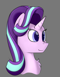 Size: 3500x4500 | Tagged: safe, artist:renderpoint, starlight glimmer, pony, unicorn, g4, chest fluff, female, gray background, mare, simple background, solo