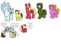 Size: 1024x768 | Tagged: safe, artist:usagi-zakura, earth pony, pony, unicorn, beth smith, doofus rick, jerry smith, morty smith, ponified, rick and morty, rick sanchez, summer smith