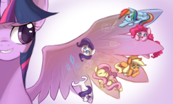 Size: 1100x666 | Tagged: safe, artist:keterok, edit, applejack, fluttershy, pinkie pie, rainbow dash, rarity, twilight sparkle, alicorn, pony, g4, headless, mane six, modular, twilight sparkle (alicorn), wat