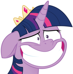 Size: 3596x3644 | Tagged: safe, artist:amarthgul, twilight sparkle, alicorn, pony, g4, my little pony: the movie, .ai available, .svg available, crown, faic, female, forced smile, grin, high res, jewelry, mare, movie accurate, nervous, nervous smile, regalia, simple background, smiling, solo, teeth, transparent background, twilight sparkle (alicorn), vector