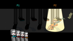 Size: 1613x911 | Tagged: safe, applejack, g4, spoiler:comic, spoiler:comicff15, rhythm heaven, rhythm heaven fever, spotlight, tap troupe, the tall tappers