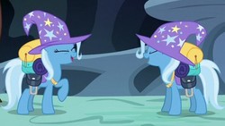 Size: 543x306 | Tagged: safe, screencap, thorax, trixie, g4, to where and back again, cropped, disguise